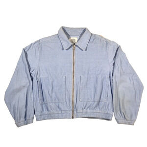 Urban Outfitters Light Blue Full-Zip Corduroy Jacket Womens Size Medium M B33